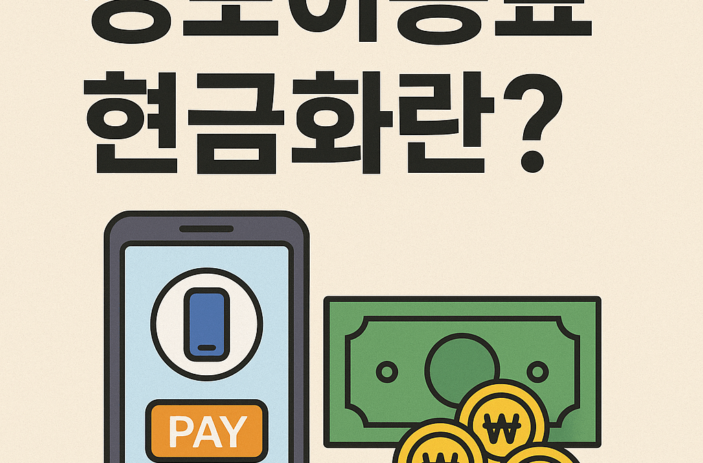 정보이용료 현금화란? 개념부터 안전한 이용 팁까지 한눈에!