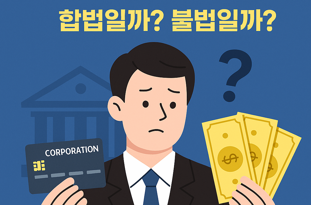법인카드로 현금 만들 수 있다는데… 진짜 가능할까?