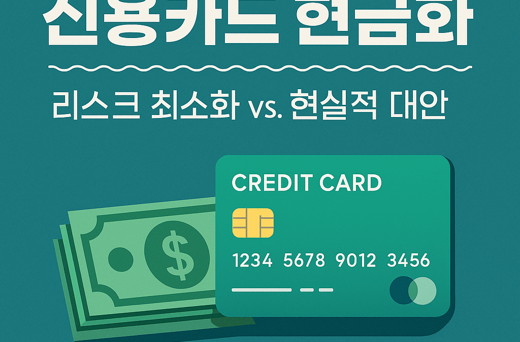 신용카드 현금화, 정말 괜찮은 선택일까?