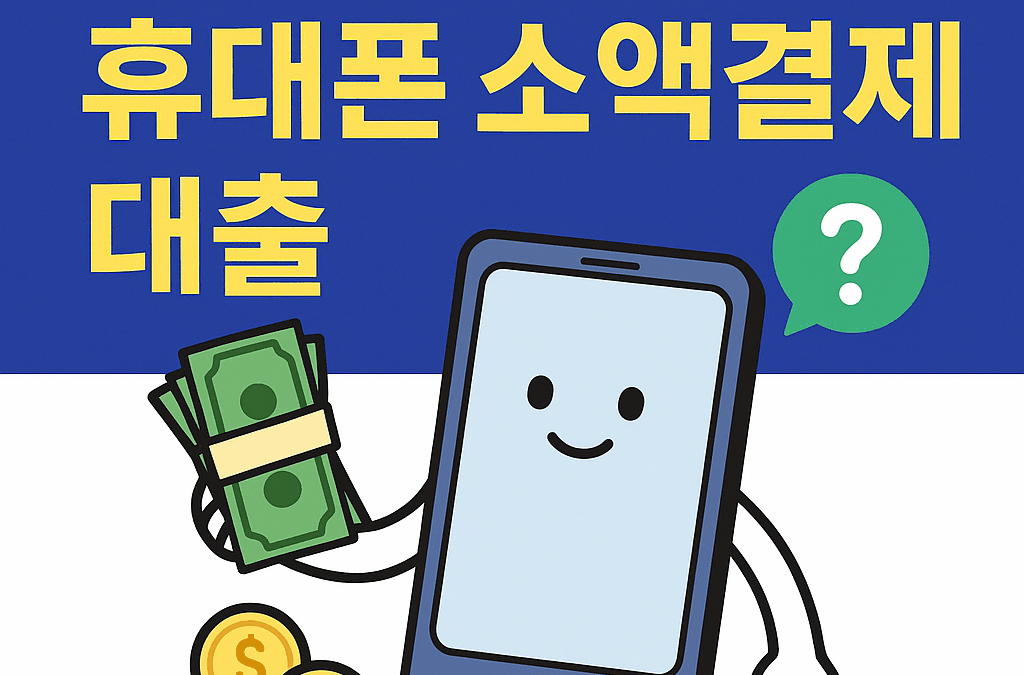 신용조회 없이 가능한 휴대폰 소액결제 대출? 진짜 가능해요?