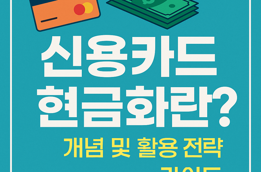 ❓신용카드로도 현금이 된다고요?
