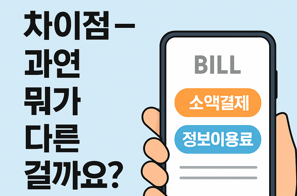 📱소액결제와 정보이용료, 도대체 뭐가 다른 걸까?