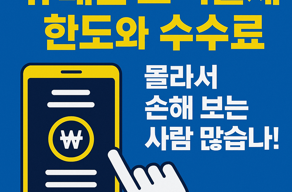 휴대폰 소액결제 한도와 수수료, 몰라서 손해 보는 사람 많습니다!